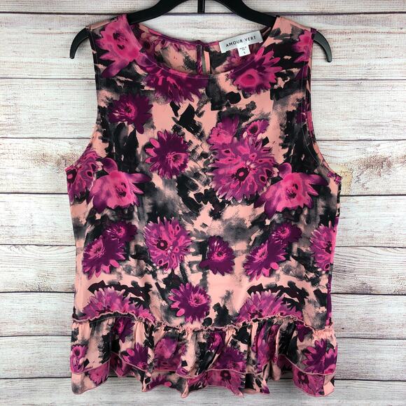 AMOUR VERT Silk Kaya Desert Floral Blouse - Picture 1 of 6